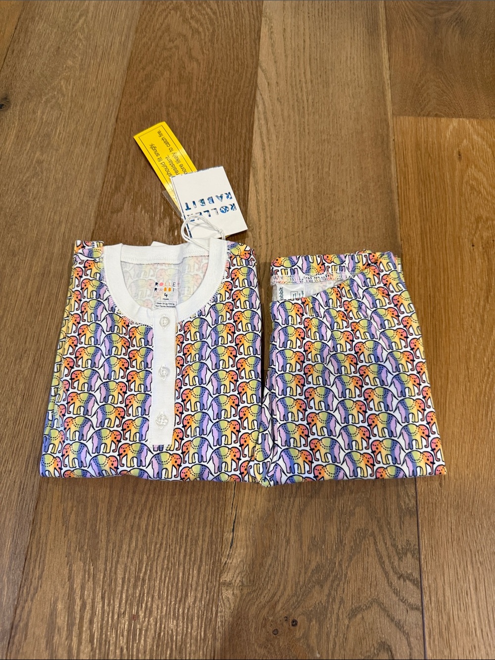 NWT Roller Rabbit Tie Dye Daze Pajamas - 4T